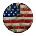 thumbnail image 4 of WYYP Hearts American Flags Americo Makk Round Tablecloth Waterproof Resistant Fabric 100% Polyester Fiber for Picnic Dining Kitchen Farmhouse White, 4 of 8