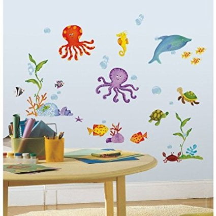 59 New Tropical Fish Wall Decals Octopus Stickers Kids