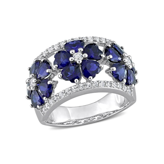 Everly Women's Created Sapphire Sterling Silver Ring