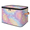 Multicolor 1, variant on CURLYOOT Peacock Fancy Animal Leather Storage Bins with Lid, Decorative Fabric Closet Boxes with Lids, Foldable Storage Baskets Shelves Container Organizers for Bedroom, Living Room, Dorm
