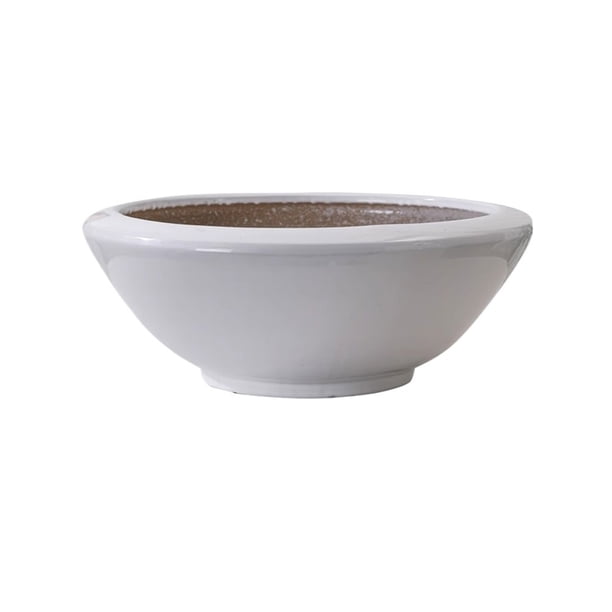 Macetas de cerámica con orificios de drenaje for interiores y exteriores, de gran calibre.