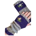 thumbnail image 5 of Fingerless Gloves Men Winter Fashion Windproof Wool Breathable Touch Screen Fitness Mens Mittens Blue, 5 of 6