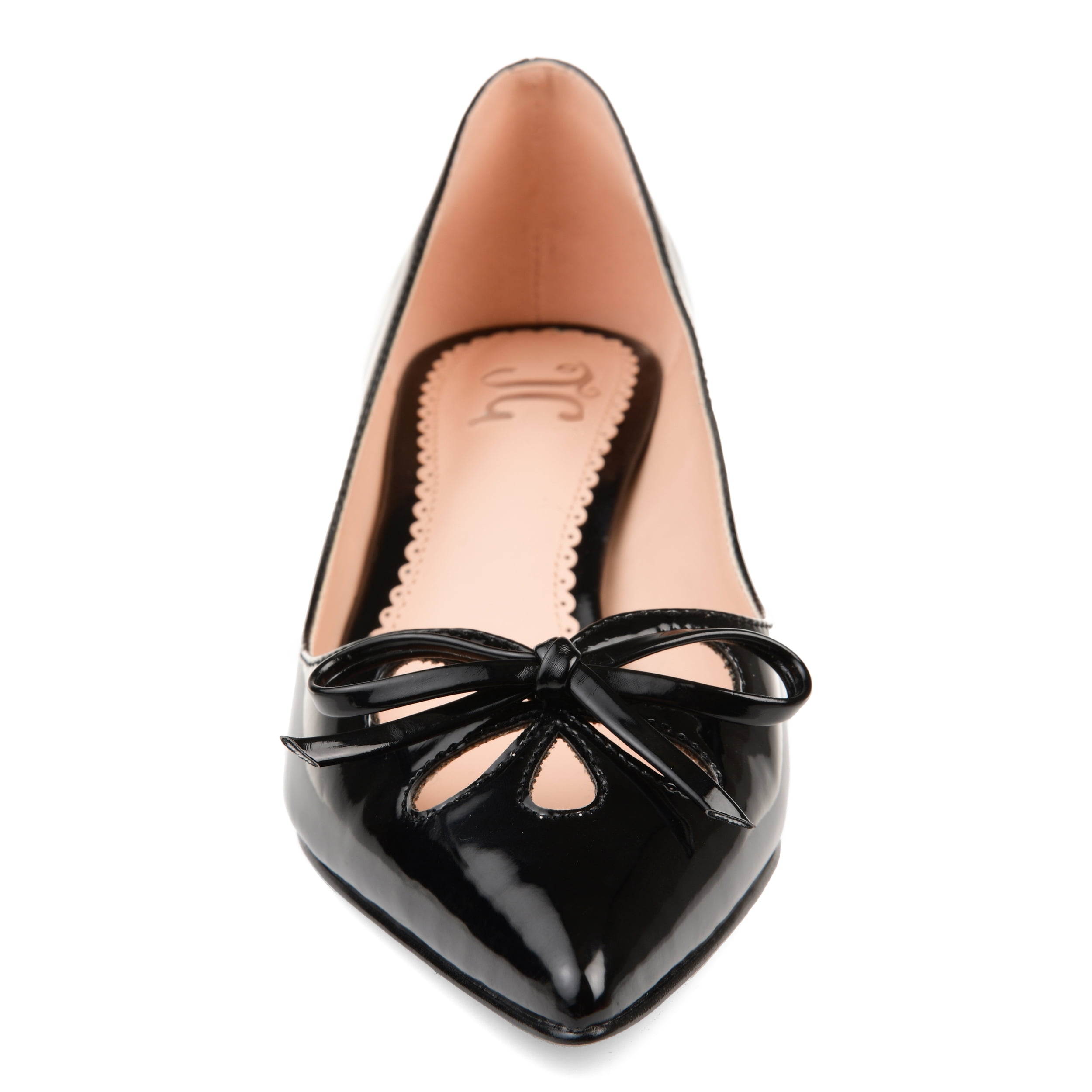Journee Womens Lutana Pointed Toe Kitten Heel Pumps, Widths Available