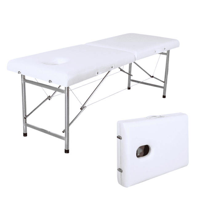 Cama Camilla de Masaje Plegable Portátil Komfort Blanco
