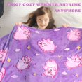 thumbnail image 4 of Manta MIBOI Pig de forro polar que brilla en la oscuridad para niñas y niños, 4 of 6