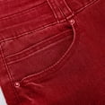 thumbnail image 6 of Womens Plus Size Flare Jeans High Waisted Butt Lifting Stretchy Bell Bottom Denim Pants for Women Jean Trousers (5X-Large, Red), 6 of 6