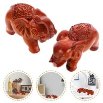 GOOHOCHY 2 Pcs Elephant Statue Elephant Decor Lovers 10.00X6.00X4.50CM