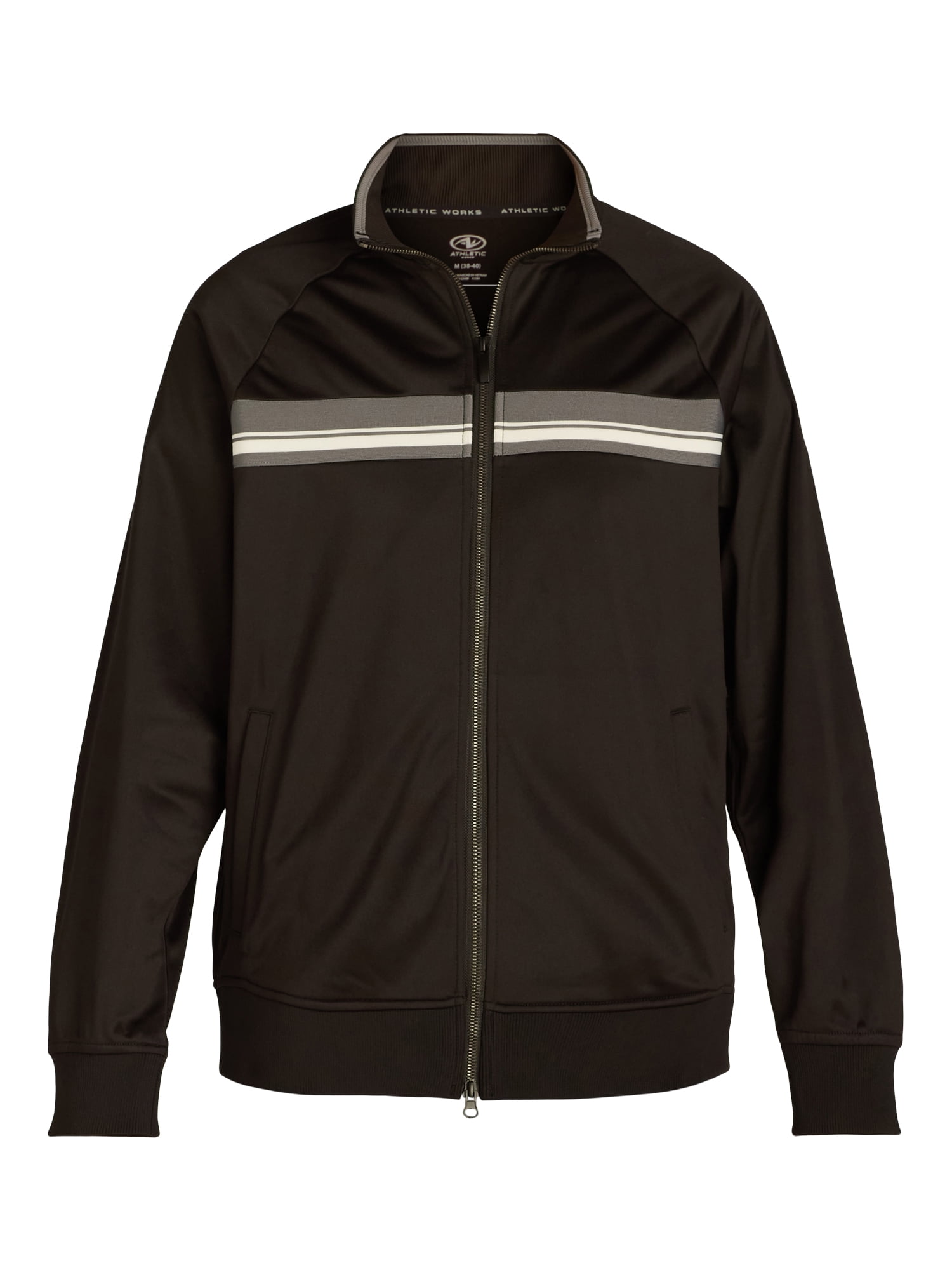 Athletic Works Men's and Big Men's Tricot Track Jacket, Sizes S-3XL