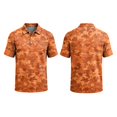 thumbnail image 2 of Mfakffe Men's Polo Shirts Summer Casual Golf Tshirts Big and Tall Short Sleeve Lapel Collar Tees Business Cotton Tops (Orange, S), 2 of 5