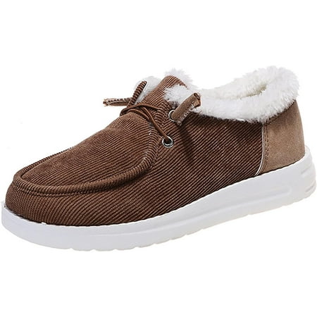 

Winter Boots For Women With Fur Lined High-top Snow Boots Slip on Warm Comfortable Outdoor Ankle Booties Shoes