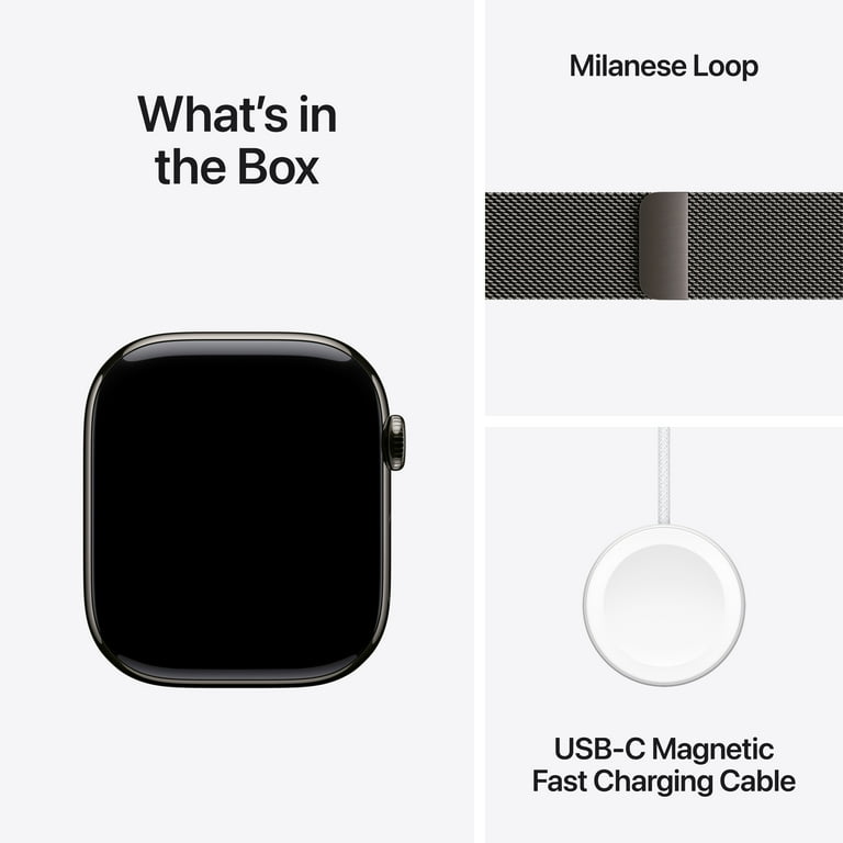 Apple Watch Series 10 GPS + Cellular 46mm Slate Titanium Case with 