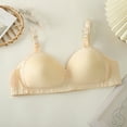 thumbnail image 3 of HVOBTTY Women's Daily Bra, Bras for Women, Women's Daily Adjustable Underwear Gathered Thin Bra without Steel Ring Beige, XXL, 3 of 4