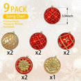 thumbnail image 2 of bolas navideñas - Juego de adornos navideños - Bolas navideñas pintadas en rojo y dorado, exquisitas bolas navideñas de 3,94 pulgadas para varias fiestas navideñas, 2 of 5