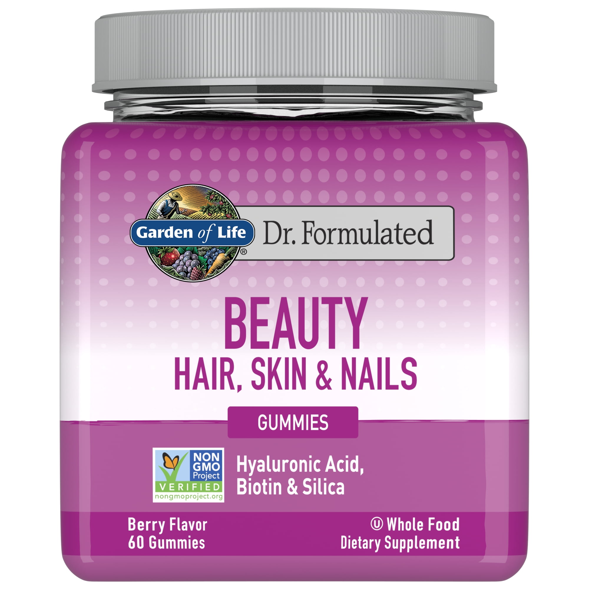 Garden of Life Dr. Formulated Beauty Gummies | Hair, Skin & Nails Supplement | 60ct