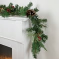 thumbnail image 2 of Northlight Pre-Lit Battery Operated Artificial Christmas Garland - 6' x 9" - LED Cool White Lights, 2 of 3