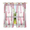 thumbnail image 6 of Yayeee Window Curtains Light Filtering 63"x42" Grommet Panel Pair Home Living Room Decor, Pink Ice Cream, 6 of 7