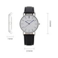 thumbnail image 2 of rinsvye Sleek Minimalist Fashion With Strap Dial Men's Quartz Leather Watch Gift Watch Watch for Blind Men Mans Watch Watches Set for Women Watches for Women with Second Hand Love Bracelets That Light, 2 of 3