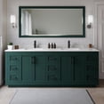 thumbnail image 2 of Wyndham Collection Miranda 84" Marble Double Bathroom Vanity in Green/Black, 2 of 7