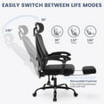 thumbnail image 2 of Ergonomic Office Chair,Swivel Task Chair with Adjustable Lumbar Support,Home Office Chair with Footrest,Mesh High Back Gaming Chair, 2 of 7