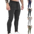 thumbnail image 1 of Styesk Men's Pants Men Solid Color Pockets Zipper Rope Casual Pants, 1 of 5