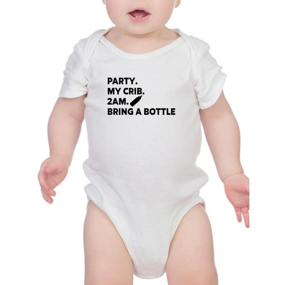 Party In My Crib Bodysuit Infant -Smartprints Designs, 24 Months