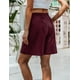 thumbnail image 3 of Pantalones cortos Quenteen Quenteen hasta la rodilla para mujer, color rojo vino, 3 of 8