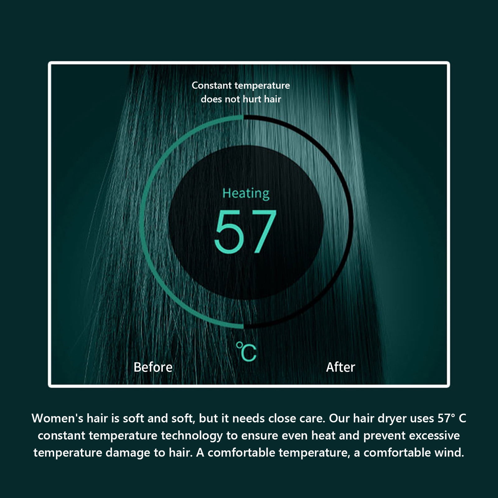 Momihoom Professional Ionic Hair Dryer, Powerful 1800W Fast Drying Low Noise Blow Dryer Attachments for Home Salon Travel