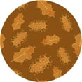 thumbnail image 1 of Ahgly Company Indoor Round Patterned Neon Orange Area Rugs, 8' Round, 1 of 6