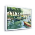 thumbnail image 2 of Designart Bateaux au printemps vert ART MURAL À CADRE FLOTTÉ, 2 of 4