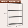 thumbnail image 3 of Gymax 4-Tier Metal Storage Shelving Unit Heavy-Duty Adjustable Utility Shelf w/ V-Shaped Wire Rac, 3 of 10