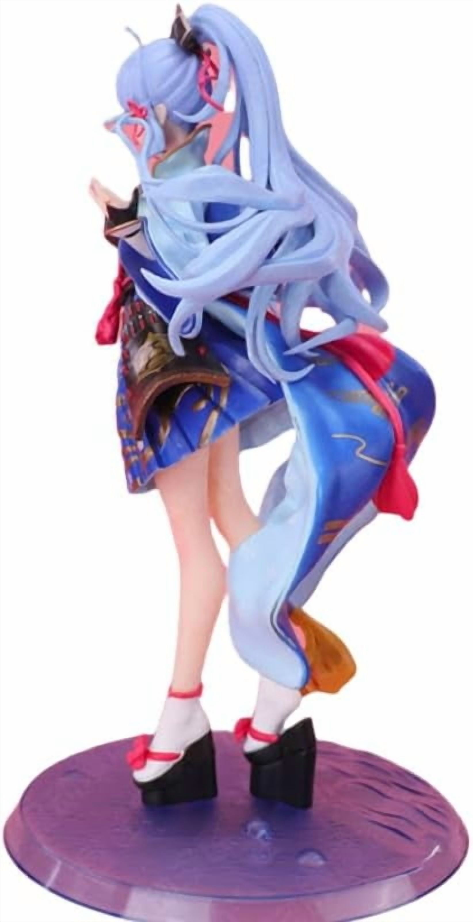 Ayaka Figure, Standing Genshin Impact Kamisato Ayaka Action Figures 28cm/11inch PVC Character Model Collectible Decoration for Anime Fans Gift