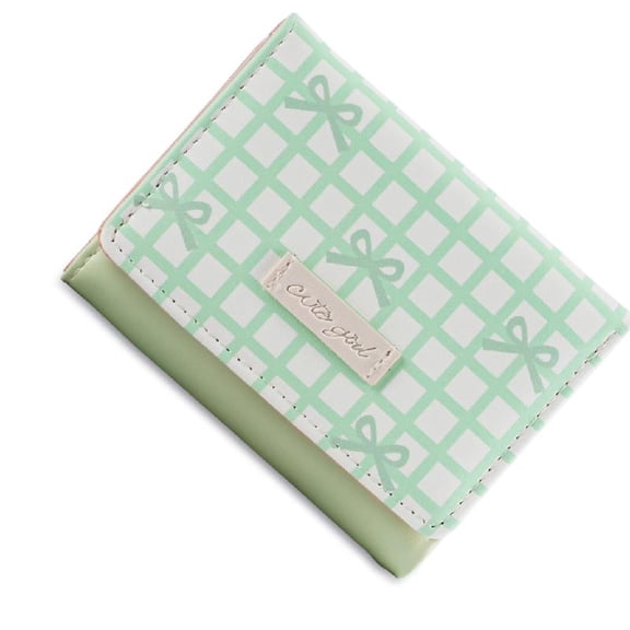 Lightweight Striped PU Leather Wallet Compact Size Bows Charm And Efficient Storage Casual Coin Purse Card Holder