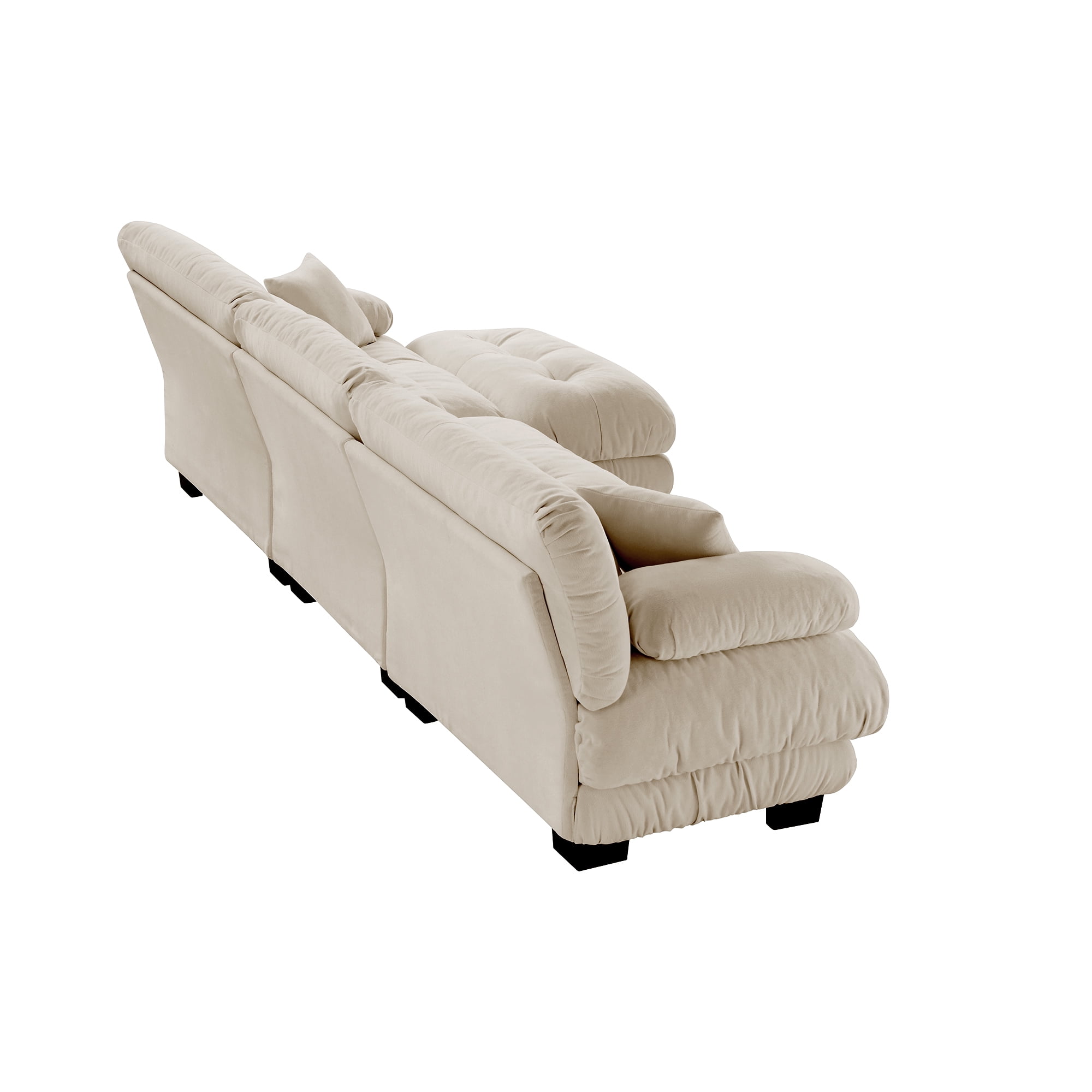 Gewnee Luxury ,Deep Seat Modular Sectional Sofa Couch with Convertible Ottoman,Oversized L Shaped Cloud Couch for Living Room