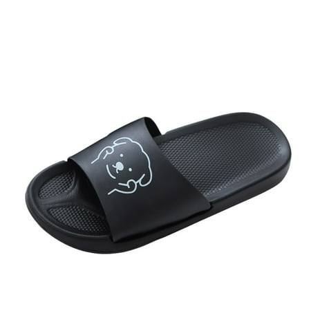 

Comfortable Sandals for Women Unisex Fashion Solid Color Cute Pattern Set Toe Flip Flops Home Slippers Pu