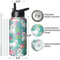 thumbnail image 4 of 32oz Westie Dog Tumbler - Insulated Water Bottle with Straws & Flip Lid - Stainless Steel Dog Travel Cup, 4 of 6