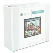 Universal Deluxe 3 Rings Binder, 12.38x11.57x4.3, 4" Capacity, White