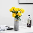 thumbnail image 3 of 12 PCS Artificial Flowers Black Roses, Fake Silk Flower Long Stem Artificial Black Rose for Halloween Home Wedding Party Decorations(Black), 3 of 5