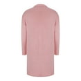 thumbnail image 5 of Womens Long Sleeve Cardigan with Pockets Long Length Open Front Sweater Casual Solid Color Loose Knit Coats (Pink 2XL), 5 of 6