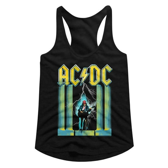 ACDC Wmhold Black Ladies  Racerback Tank Top Tee
