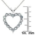thumbnail image 2 of Sterling Silver 1.75 Ct Aquamarine Open Heart Necklace, 2 of 3