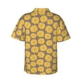 thumbnail image 3 of Uemuo Sunflower Printed Regular Fit Short Sleeve Casual Hawaiian Shirt for Men,Aloha shirt,Tropical shirt,Floral print shirt,Vacation Beach shirt-Medium, 3 of 9