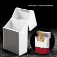 thumbnail image 2 of Estuche para encendedor de cigarrillos recargable, portátil, liviano, de metal multifuncional (negro), 2 of 8