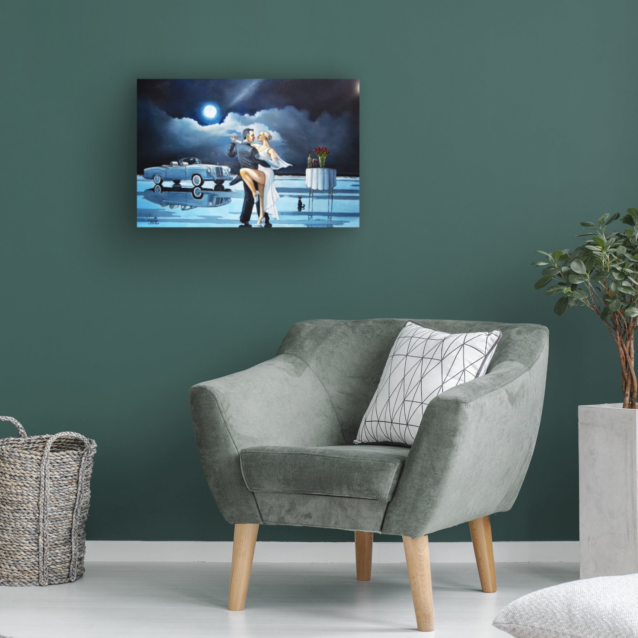Canvas Wall Art - Ronald West 'Date Night III' Wall Art for Living Room, Bedroom, or Office Décor by Trademark Fine Art - 32 x 22 Inches