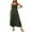 A-Army Green, variant on Womens Summer Dresses Bohemian Spaghetti Strap Smocked Tiered Long Beach Sun Dresses Sleeveless Solid Maxi Dress Tank Dresses for Women
