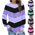 thumbnail image 6 of Oalirro Womens Fashion Top Casual Solid Crewneck Long Sleeve Shirts Tunic Tops, 6 of 6