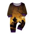 thumbnail image 2 of Matching Halloween PJs Set for Family, 2 Piece Long Sleeve Top and Pants Lounge Sleepwear Nightwear for Family Gathering, 2 of 4