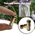 thumbnail image 1 of DPTALR 2PC Garden Hose Pipe Brass Fitting Spray Xtension Connector 1/2 Inch, 1 of 1