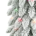 thumbnail image 3 of Puleo International 7 ft Pre-Lit Flocked Artificial Alpine Pencil Tree 318 Tips 150 Clear Lights, 3 of 7