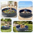 thumbnail image 6 of Portable Dog Pool, Foldable Pet Swimming Tub, Anti-Slip Pet Bathtub, Hard Plastic Bath Pool for Pets Dogs and Cats, 97 x 16 Inches, 6 of 6