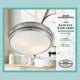thumbnail image 2 of Good Housekeeping Roman Bathroom Ventilation Fan with Light, Brushed Nickel, 2 of 6